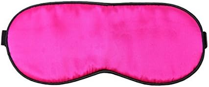 Habiter Sleeping mask, 100% Silky Soft Eyeshade Hot Pink Eye Mask with Adjustable Strap Fit All Head Sizes -Men, Women and Children