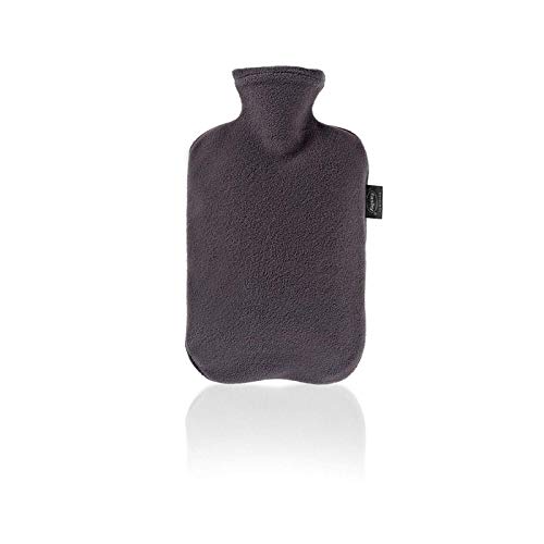 Fashy Hot Water Bottle with Fleece Cover (Anthracite)
