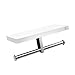 CRW Double Toilet Paper Holder White Bathroom Tissue Roller Hanger with Phone Shelf Wall Mounted, Large Commercial Toilet Paper Dispenser