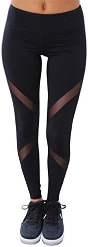 FITN Insert Mesh Design Trousers Pants Black Sportswear New Fitness Leggings