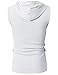 H2H Mens Active Various Colors Hooded Sleeveless Tank Top WHITE US L/Asia 2XL (KMTTK015)