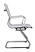 US Office Elements PU Leather Office Guest Chair for Reception with Removable Arms - Sled Base Without Wheels for Desk, Waiting Room,Lobby Conference Room - Set of 2, White