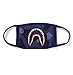 Ayo and Teo Face Mask Panda Mask for Kids Ape Camo Mask in Black & Red for Adults Shark Mouth Teeth Unisex Mask Pack of 3