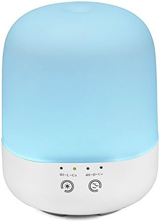 Oil Diffuser, 300ml big capacity,Ultrasonic Air Humidifier with AUTO Shut off, touch button for easy control and 10 Hours Continuous Diffusing 7 Color Changing LED Lights