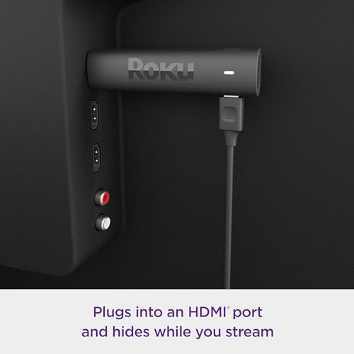 Roku Streaming Stick 4K + Roku Indoor Camera 2024 - Home Security - 1-Pack
