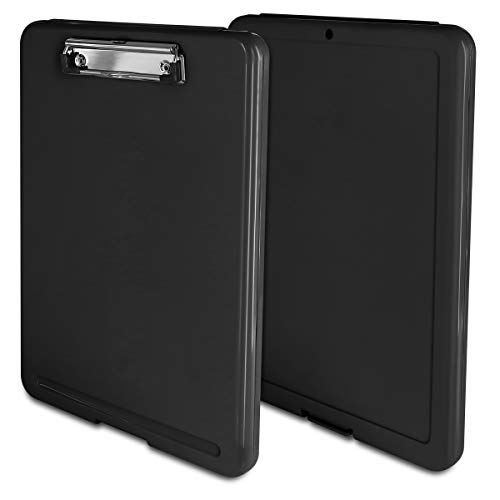Clipboard Clipboards With Storage Black Plastic Form Holder Binder High