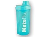 Shaker Bottle Teal - MateFit, with mesh lid to mix