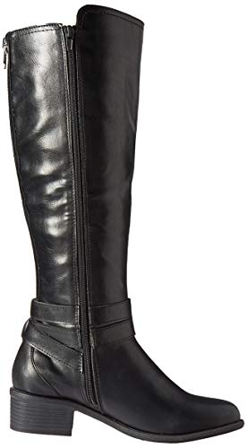 Madden Girl Women's Warner Equestrian Boot, Black Paris, 7 M US