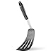 DI ORO Silicone Fish Turner - Nonstick Cookware Spatula, 600F Heat-Resistant, BPA Free, Slotted, Non Stick Thin Egg Flipper (Black)