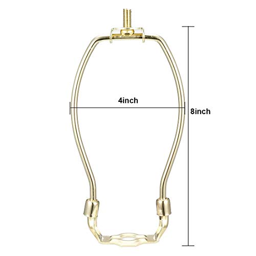 4 Pack 8 inch Lamp Harp Holder for Table and Floor Lamps (Gold)