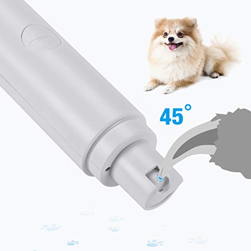 isYoung Krallenschleifer für Hund und Katze, Super Low Noise Nagelschleifer Haustier Nagelfeile mit USB Anschluß Zwei Geschwindigkeitsmodi