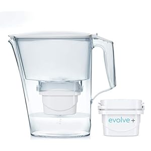 Aqua Optima PJ0633 Koelkast Waterfilterkan voor reductie van microplastics, chloor, kalk en onzuiverheden, Wit, 2,5 L