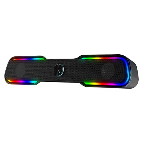 RGB Computer Sound Bar Speaker, 6W Gaming PC Speaker USB