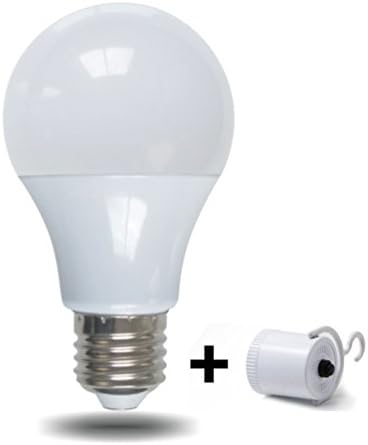 YJY Emergency Rechargeable LED Light Bulb with Battery for Hurricane Power Cut, Lampholder Hook for Camping Flashlight, 9W(60W Equivalent) E27 E26 120V 220V 6000K - 4 Pack