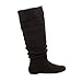 DA VICCINO TOP-01 Women's Slouch Side Zipper Flat Fold Cuff Knee High Boots