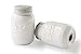 Vintage Mason Jar Salt & Pepper Shakers by Comfify - Adorable Decorative Mason Jar Decor for Vintage, Rustic, Shabby Chic Kitchens - Sturdy Ceramic in Aqua White