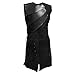 Mens Medieval Victorian Waistcoat Vest Renaissance Warrior Waistcoat Sleeveless Vests Black