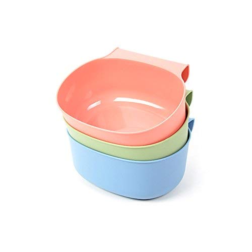 Aibada Kitchen Cupboard Drawer Door Hanging Storage Box Trash Can Waste Bin Scrap Trap Storage Box Bowl Kitchen Bathroom Accessories Pink