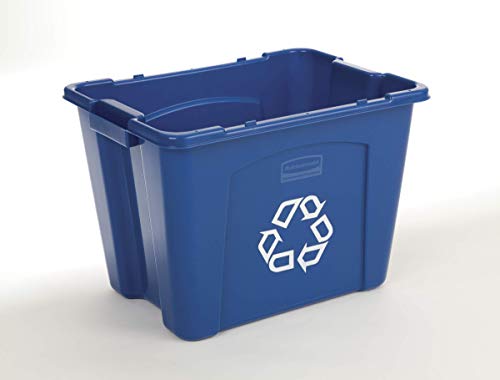 2 Rubbermaid+Commercial+Stackable+Recycling+FG571473BLUE