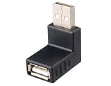 Optimal Shop Downward Right Angle USB 2.0 A-Male to A-Female Adapter (Black)