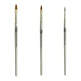 ZEM Brush Golden Taklon Cat's Tongue Brush Set