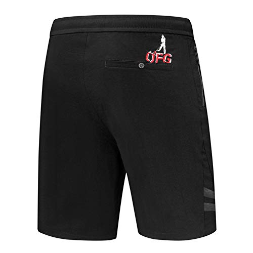 YAXuan Men's Shorts, Sports Beach Shorts Fitness Gym Workout Plus Size Activewear Breathable Quick Dry Sweat-Wicking Micro-Elastic Loose,Black,29