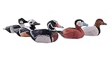 (4) Small Wooden Duck Figurines - Hand-Made, Miniature, Decoy, Carved Animals - Set of 4
