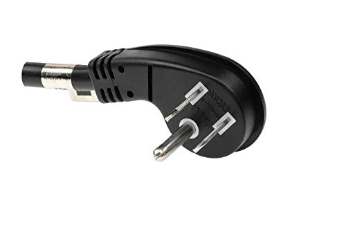 SF Cable, 1ft Ultra Low Profile Angle NEMA 5-15P to 5-15R with 12 inches 16/3 AWG SJT Black