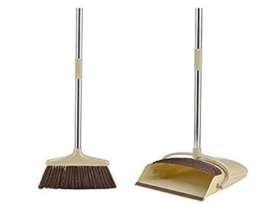 Twiclo Plastic Handle Dustpan and Brush for Sweeping & Cleaning Dust Pan and Broom Handled