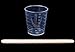 Lawei 100 Pack Plastic Measuring Cups - 1 Oz Paint Epoxy Resin Mixing Cups Transparent Scale Cup with 100 Pack Craft Sticks for Mixing Paint, Stain, Epoxy and Resin