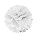 ALLYDREW Tissue Paper Pom Poms Hanging Party Decoration - Black, Silver & White (set of 9)