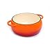 GURO Cast Iron Enamel Coated Dome Casserole, 4.7QT / 4.5L (Orange)