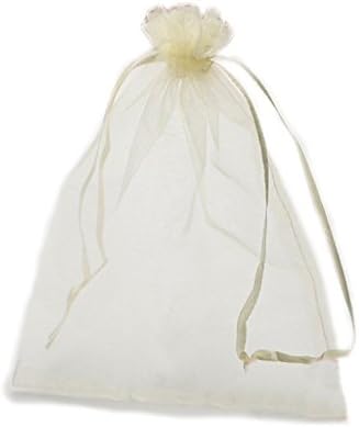 Riverer 100pcs 5.1x7.1 Inches Organza Jewelry Pouch Wedding Party Favor Gift Bag, Various Color, 13x18cm