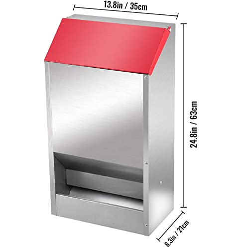 VEVOR Galvanized Poultry Feeder Holds 50lbs of Feed Chicken Feeders No