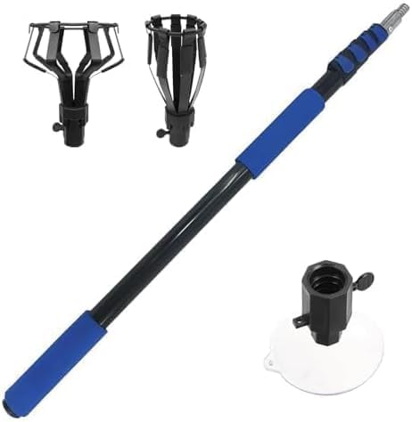 Photo 1 of 28FT Reach Light Bulb Changer for High Ceilings -Light Bulb Extension Pole Changer with Telescopic Extension Pole 5-20FT Suction Cup Baskets for High Ceilings and Recessed Lights