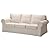 Replacement Cover for IKEA Ektorp 3-seat Sofa without Chaise, Lofallet Beige