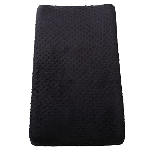 Changing Pad Cover Super Soft Dots Skin-Friendly Breathable Wipeable Changing Table Sheets for Baby Boy and Baby Girl （Black）