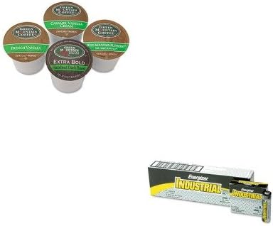 KITEVEEN91GMT6502 - Value Kit - Green Mountain Coffee Roasters Flavored Variety Coffee K-Cups (GMT6502) and Energizer Industrial Alkaline Batteries (EVEEN91)