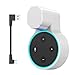 MTSmart Outlet Echo Dot Wall Mount Stand for Home Speaker (2nd Generation),Holder Hanger Bracket Case for Home Voice Assistants, Space Saving Accessories Without Messy Wires or Screws - White 1 Pack