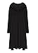 Womens Irregular Hem Double Slit Pullover Pockets Hoodie Sweatshirt Dress Black XL
