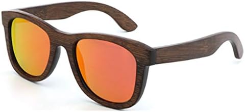 YJLYQ Wooden Mens And Womens Sunglasses, Unisex Retro Wooden Optics Glasses UV Resistant Polarized Light TAC Lens UV400 (Color : B)
