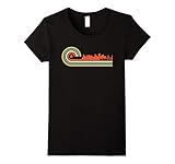 Womens Retro Style Sacramento California Skyline T-Shirt XL Black