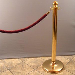Equicross Plastic Gold Post & Red Rope with Gold Ends - 4 Pack Display kit