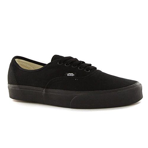 VANS Unisex Authentic Black/Black Canvas VN000EE3BKA Mens 13, Womens 14.5