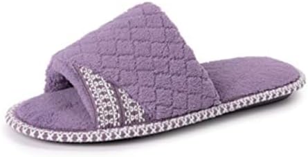 MUK LUKS Women's Sally Micro Chenille Scuff Slipper-Lilac, Lilac