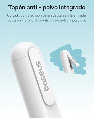 【1:1 Original】 Baseus Lápiz Compatible con iPad 2018-2025, Enlace sin Cables, 32 Funciones, 17H de Batería, Pencil para iPad 6/7/8/9/10, Pro 11“/12.9“/13'', Air 3/4/5/6, Mini 5/6