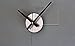 cerobit Elegant Modern Frameless Large 3D DIY Wall Clock Kit Decoration Home for Living Room Bedroom (Silver)