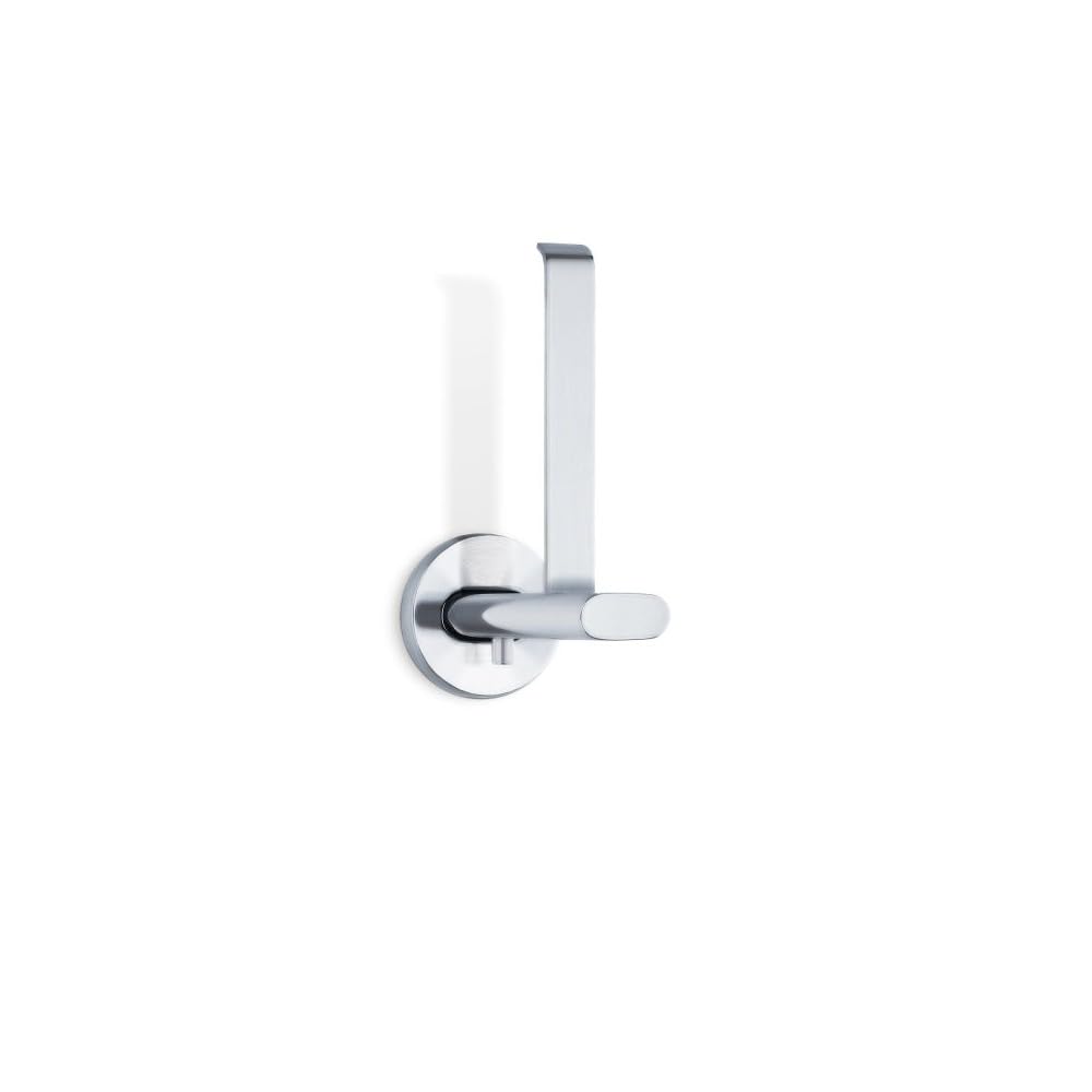 Blomus Spare Toilet roll Holder, Matte stainless steel, plastic, silver, H 15 cm, B 5,5 cm, T 10 cm