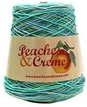Peaches Creme Cream Cotton Yarn 14 Oz Cone Ocean Stripes Amazon Ae
