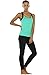 icyzone Women Workout Yoga Spaghetti Strap Racerback Tank Top with Built in Bra (S, Florida Keys)